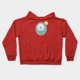 Dandelion puff with ladybug Kids Hoodie